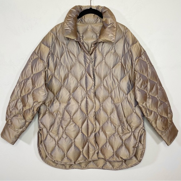 Miss Sixty Quilted Diamond Pattern Duck Down Jacket With Loose Fit - Picture 3 of 17